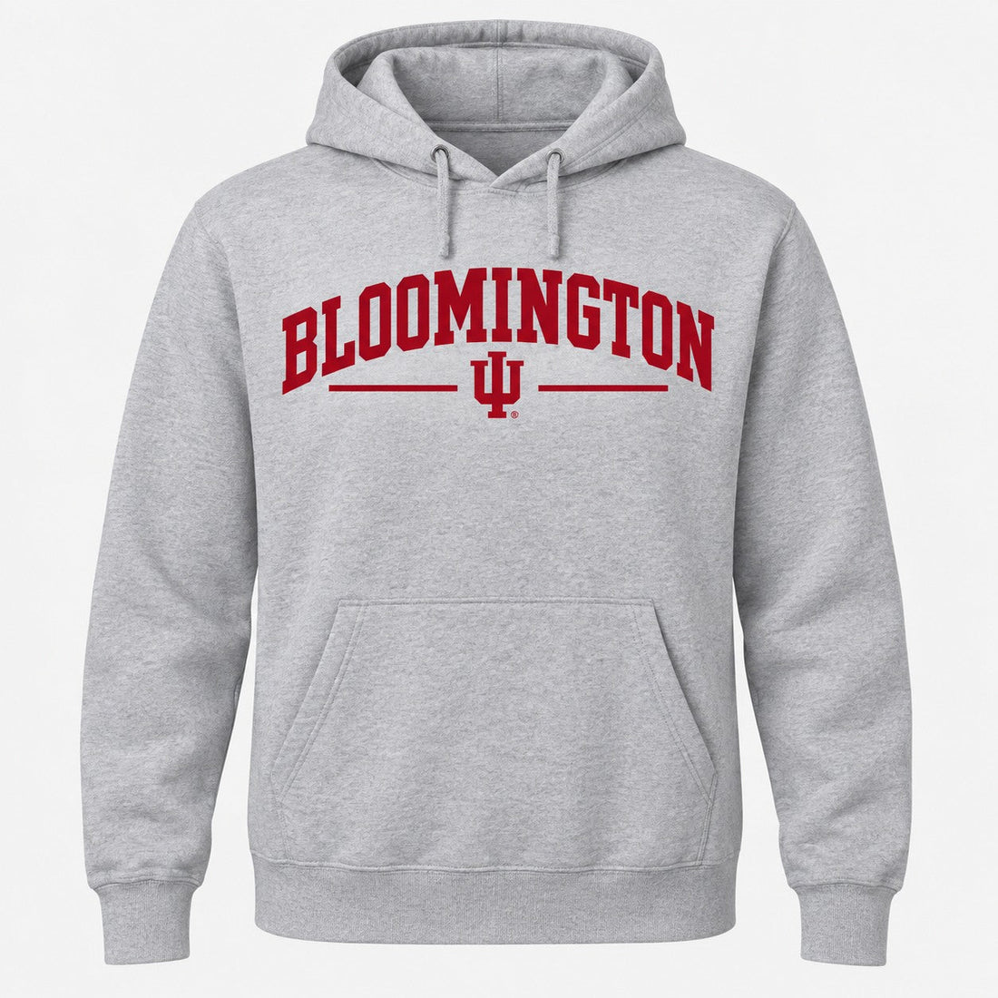 Bloomington Arch IU Hoodie in Heather Gray