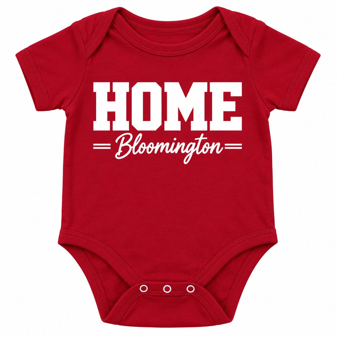 Home Bloomington Short Sleeve Baby Onesie in Crimson