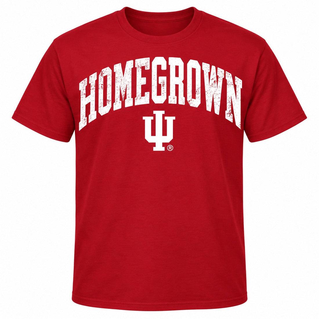 Homegrown Distressed IU Tee in Crimson