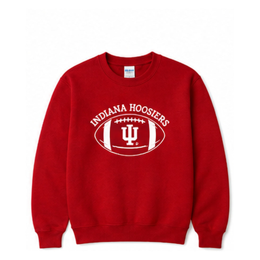 Hoosier Football Crewneck in Crimson