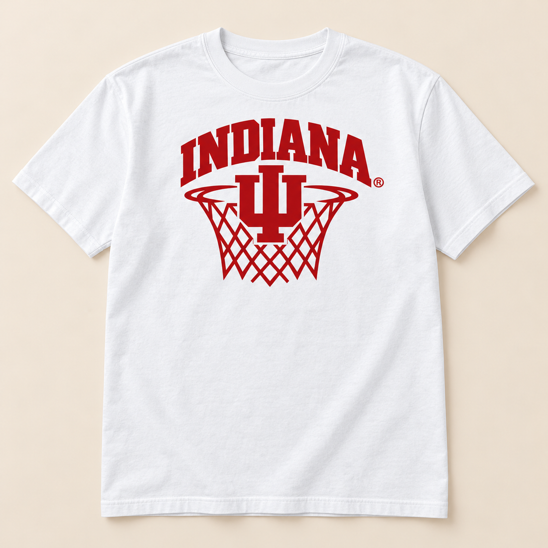 IU Hoop White Tee garment mockup