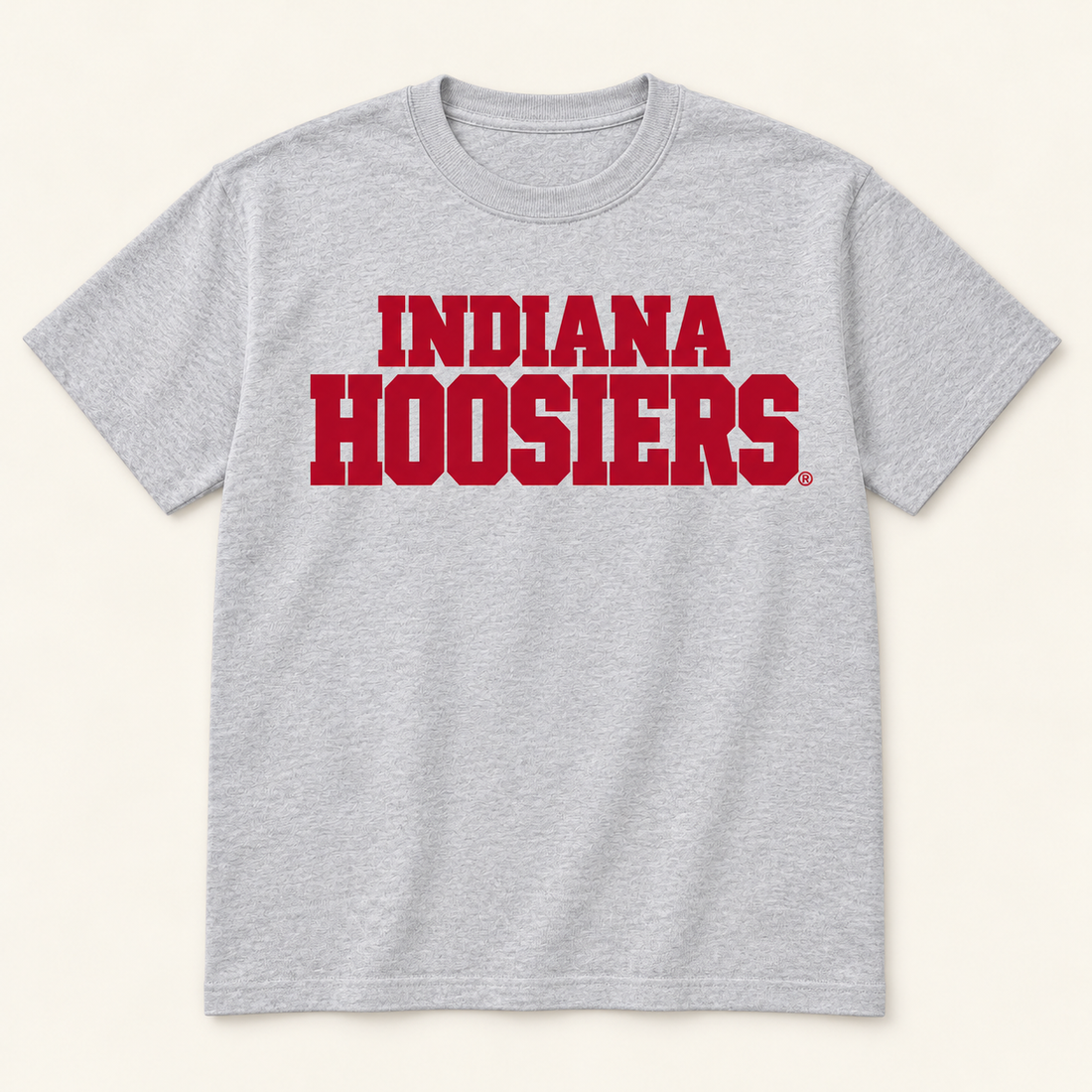 stacked indiana hoosiers Stacked Sport Gray Tee Draft garment mockup