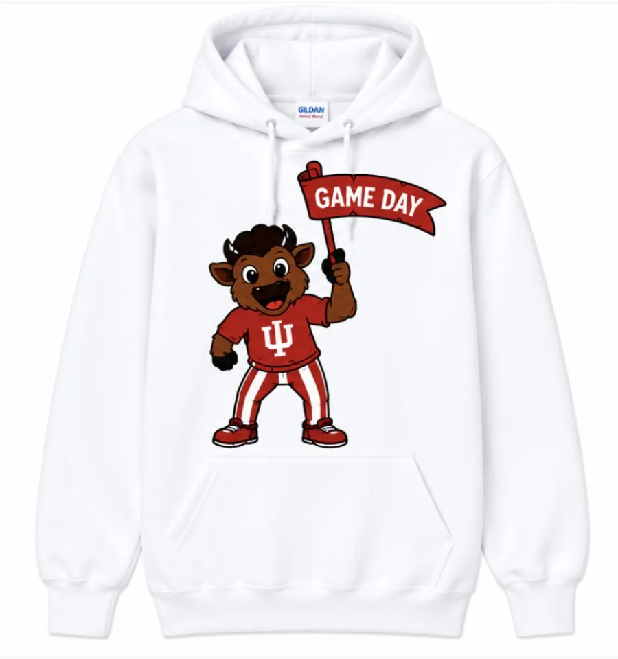 Gameday Bison adult white hoodie