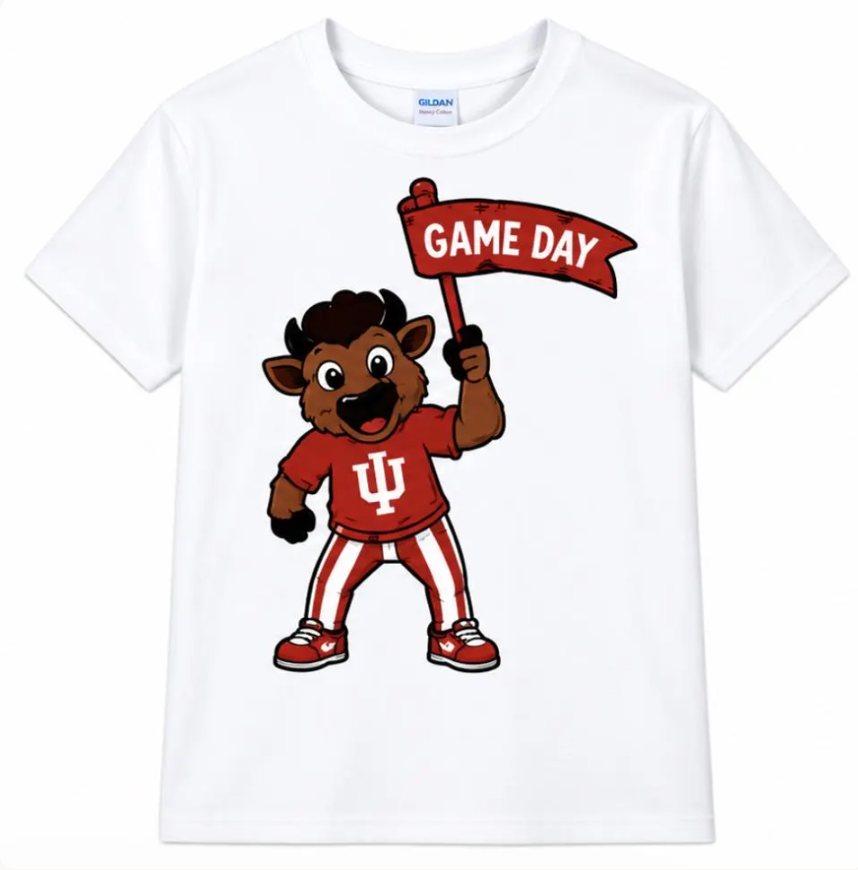 Gameday Bison adult white short sleeve shirt
