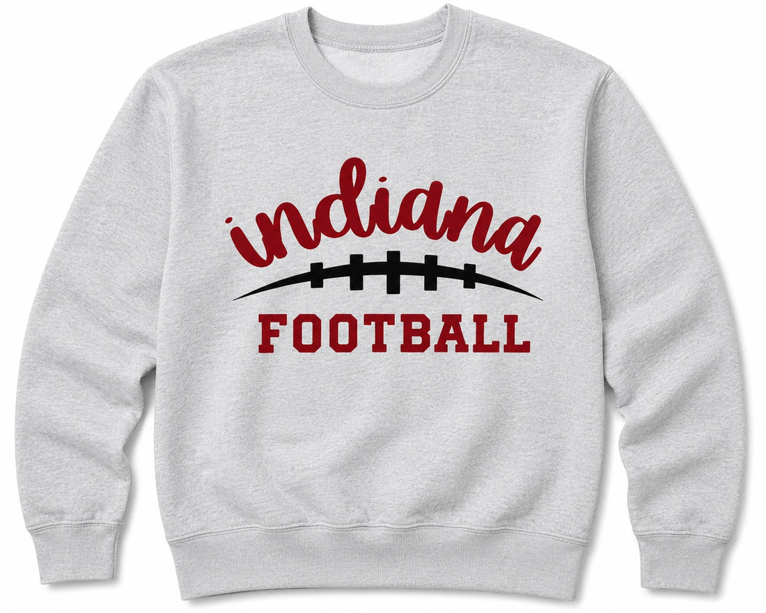 Indiana Football Classic Crewneck in Sport Gray