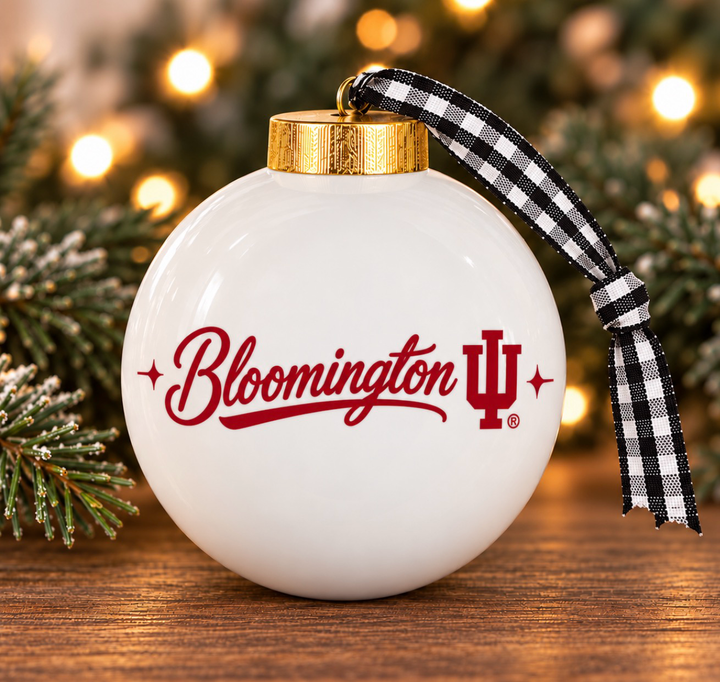 Bloomington Script IU Ornament