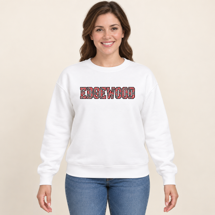 Edgewood Mustangs Paisley Crewneck