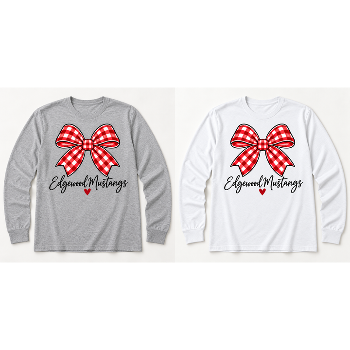 Edgewood Mustangs Bow Youth Long Sleeve T-Shirt