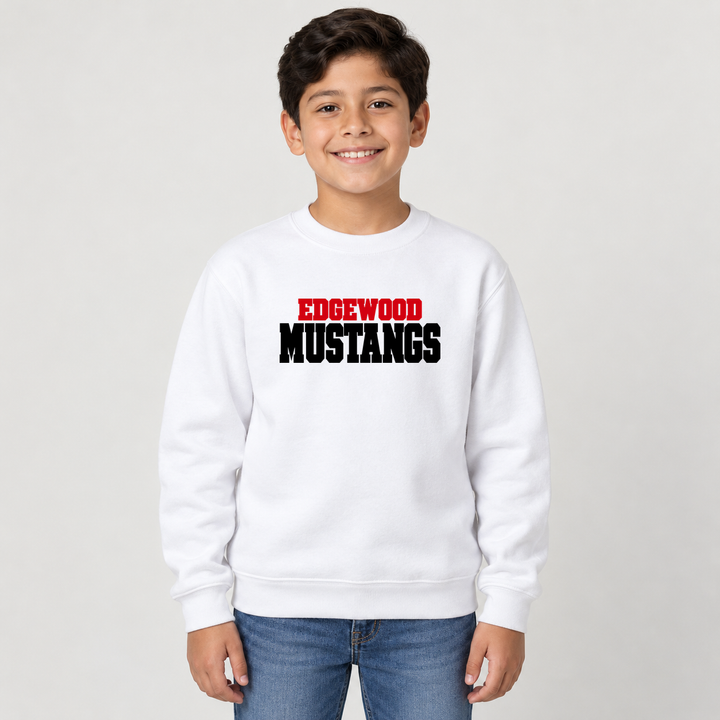 Edgewood Mustangs Classic Varsity Youth Crewneck