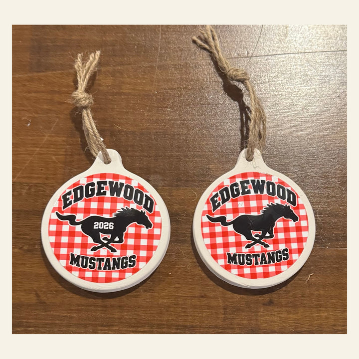 Edgewood Mustangs Two-Sided Ornament