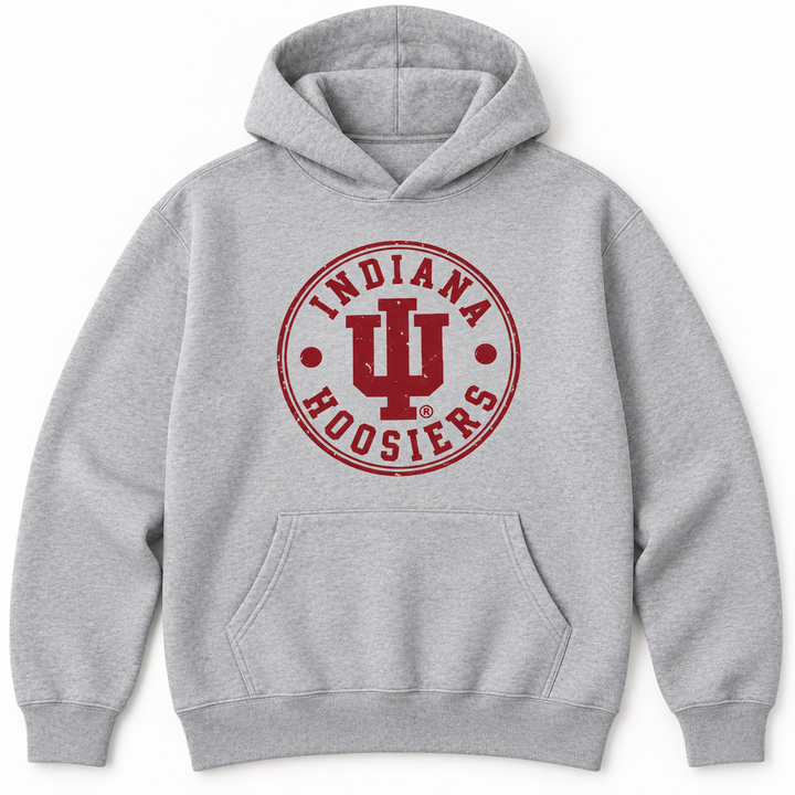 Indiana Hoosiers Distressed Circle Hoodie