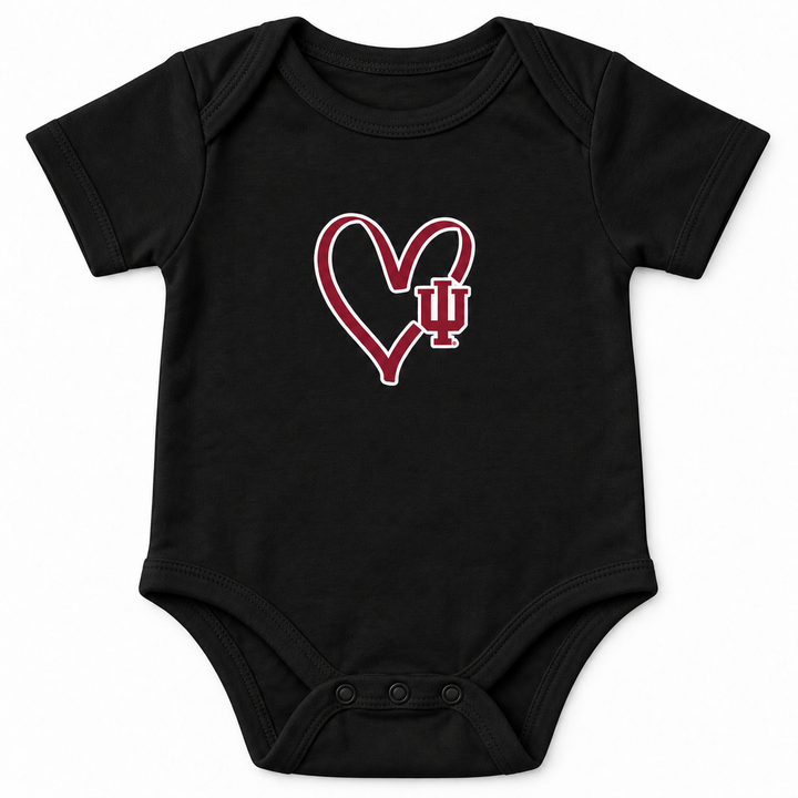 IU Outline Heart Baby Onesie