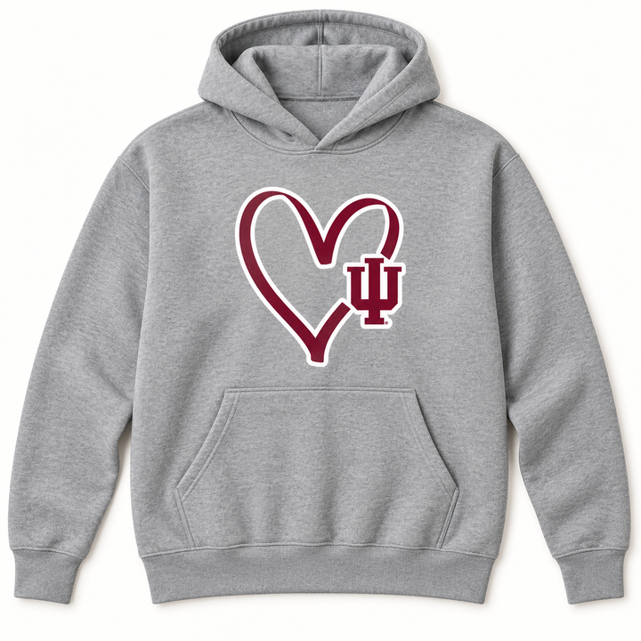 IU Outline Heart Hoodie