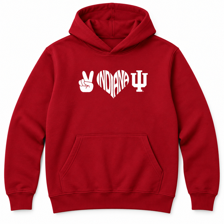 Peace Indiana Heart IU Hoodie