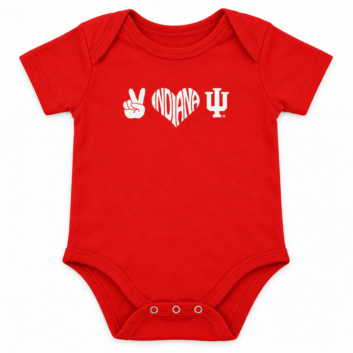Peace Indiana Heart IU Baby Onesie