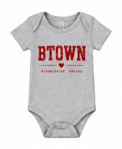 B-Town Heart Short Sleeve Baby Onesie