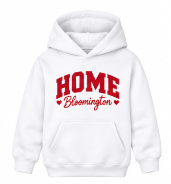 Home Bloomington Youth Hoodie in White