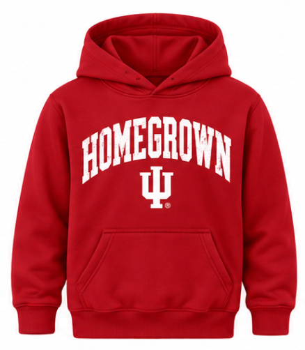 Homegrown Distressed IU Youth Hoodie