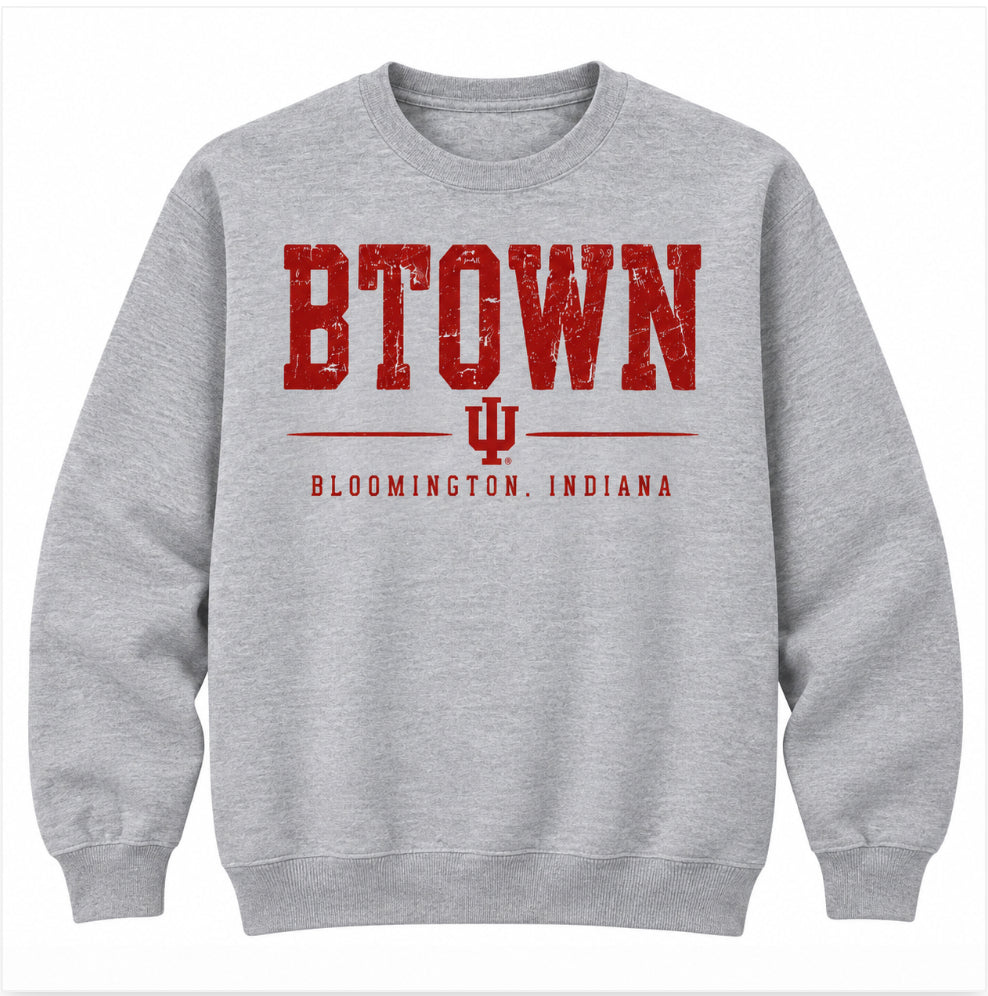 B-Town Classic IU Crewneck in Heather Gray