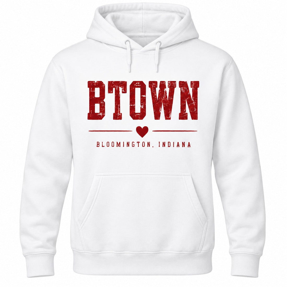 B-Town Heart Hoodie in White