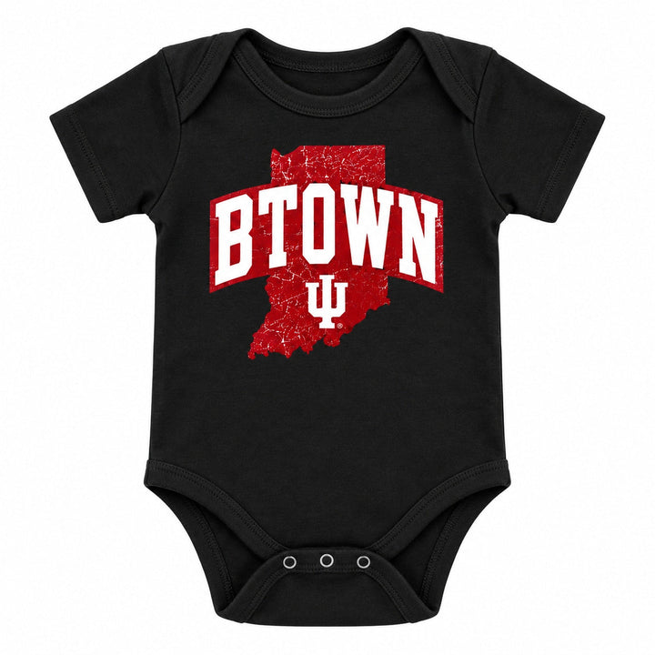 B-Town Indiana State IU Short Sleeve Baby Onesie