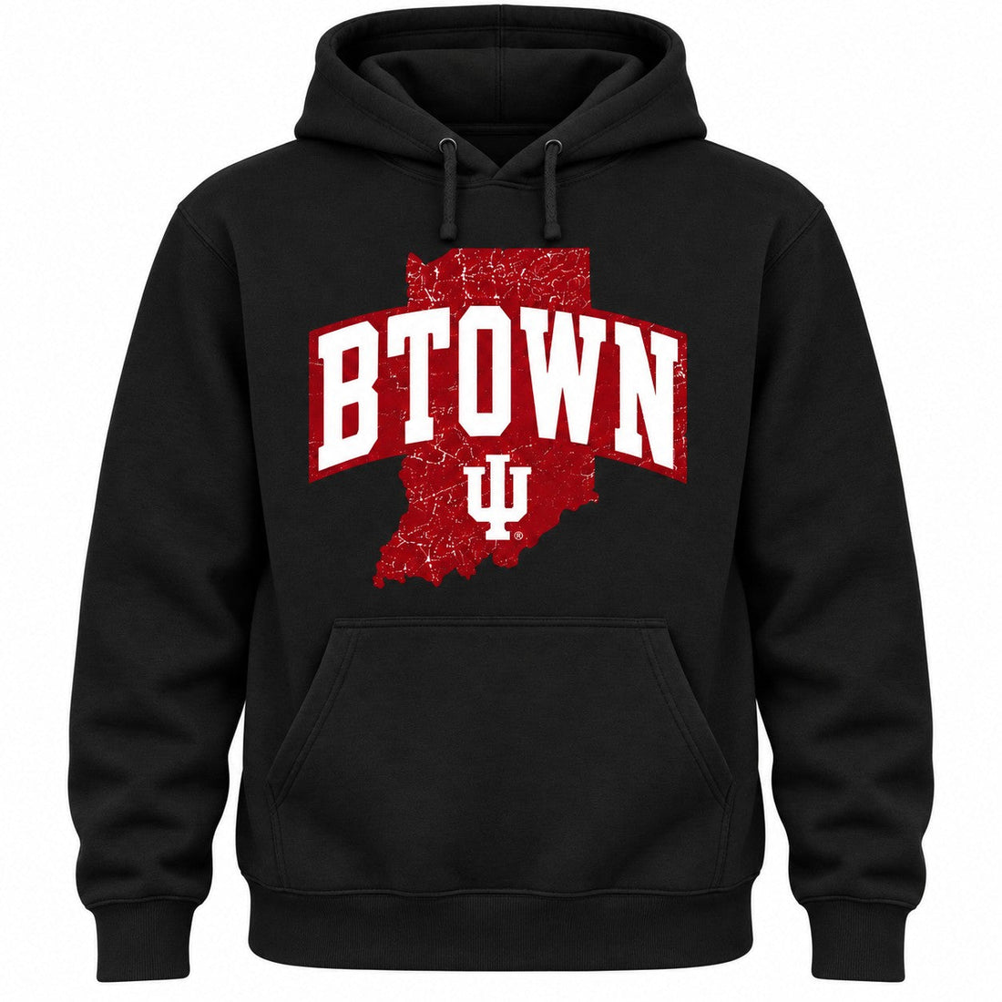 B-Town Indiana State IU Hoodie in Black