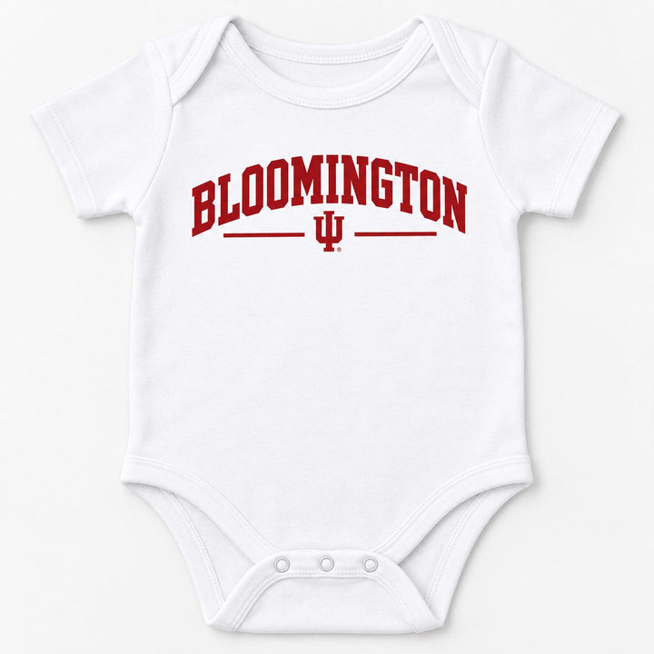Bloomington Arch IU Short Sleeve Baby Onesie