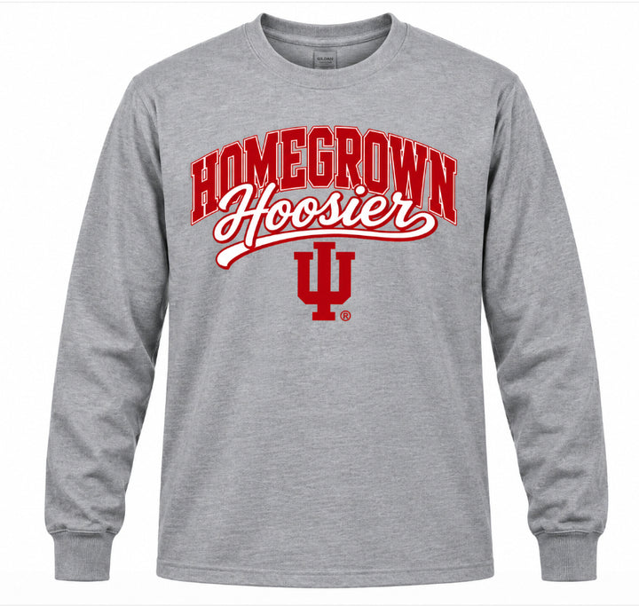 Homegrown Hoosier Script IU Long Sleeve T-Shirt