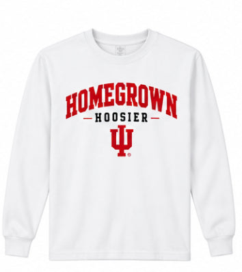 Homegrown Hoosier Block IU Long Sleeve T-Shirt