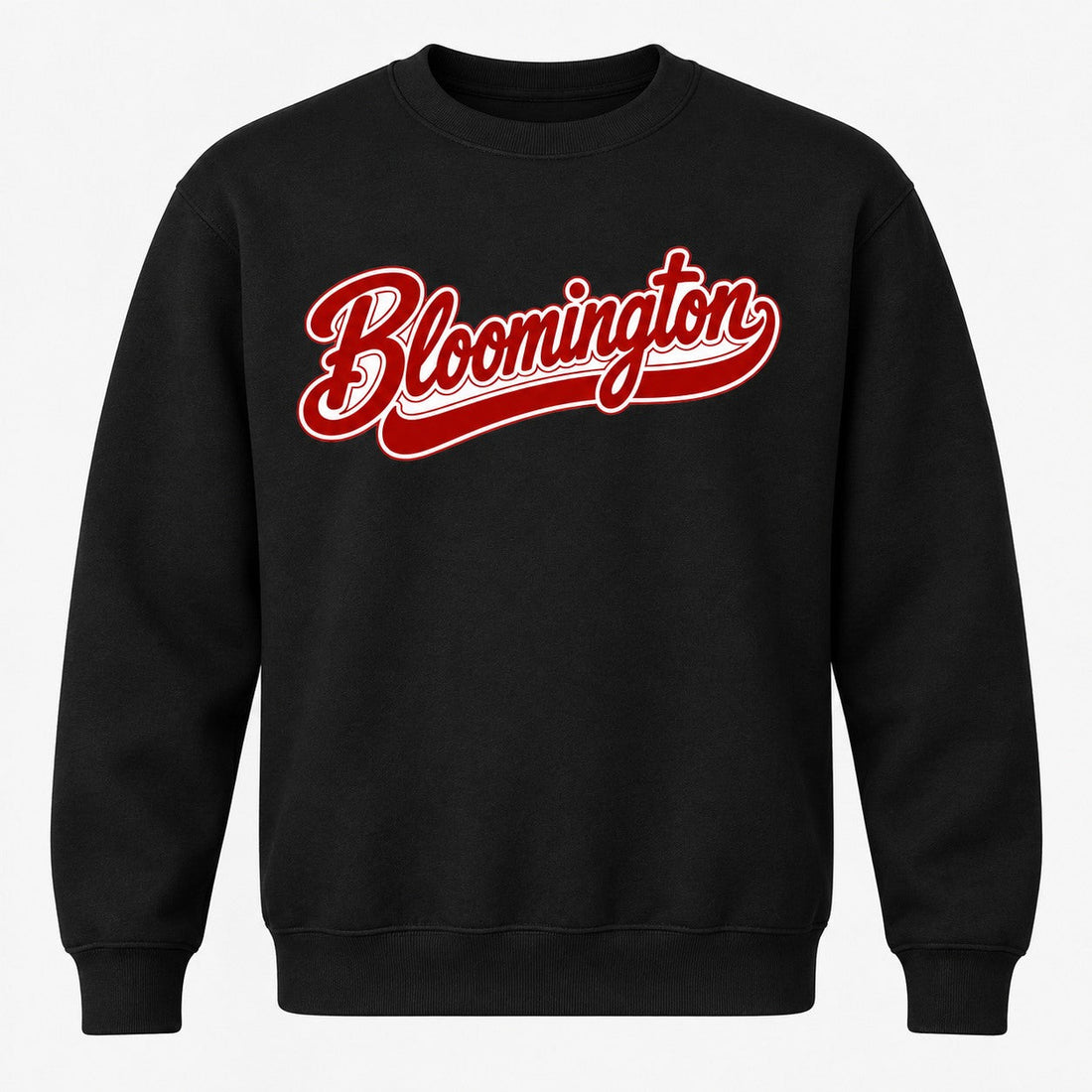 Bloomington Script Crewneck in Black