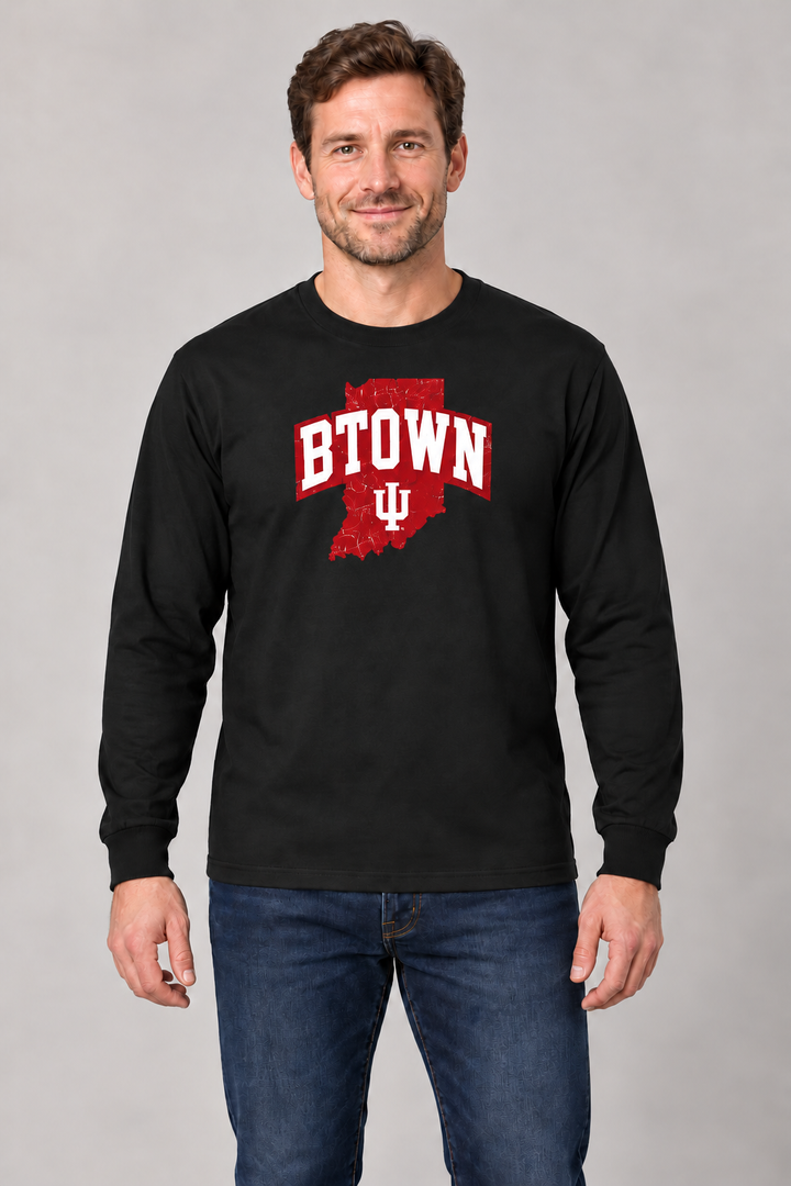 B-Town Indiana State IU Long Sleeve T-Shirt