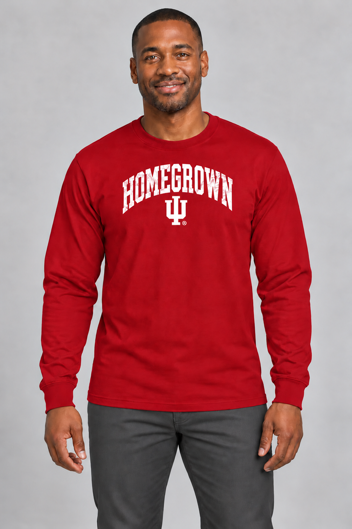 Homegrown Distressed IU Long Sleeve T-Shirt