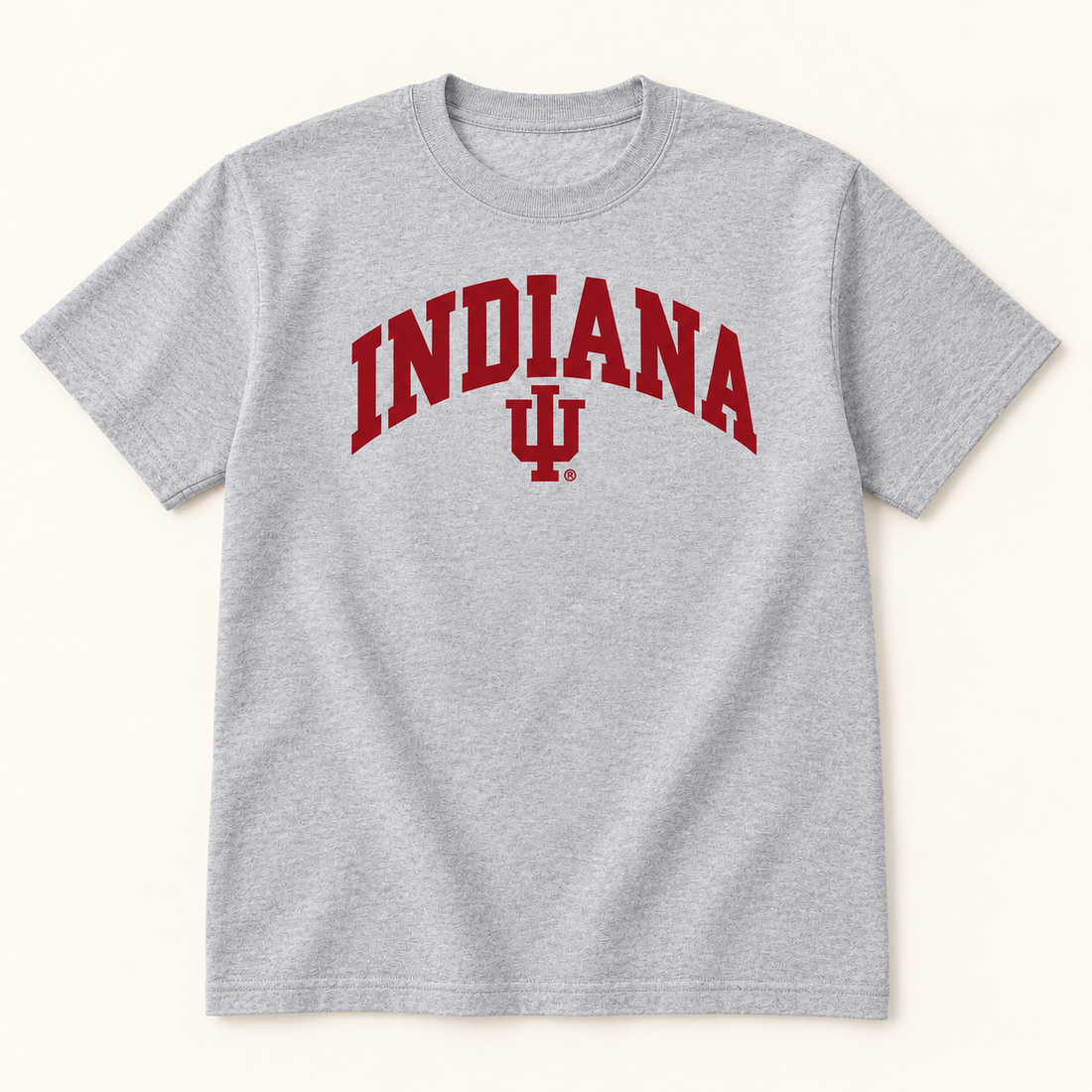 arched indiana iu Sport Gray Tee garment mockup