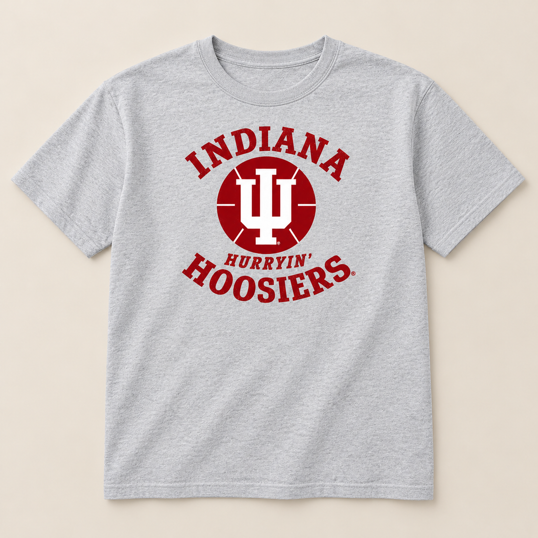 Hurryin Hoosiers Sport Gray Tee garment mockup