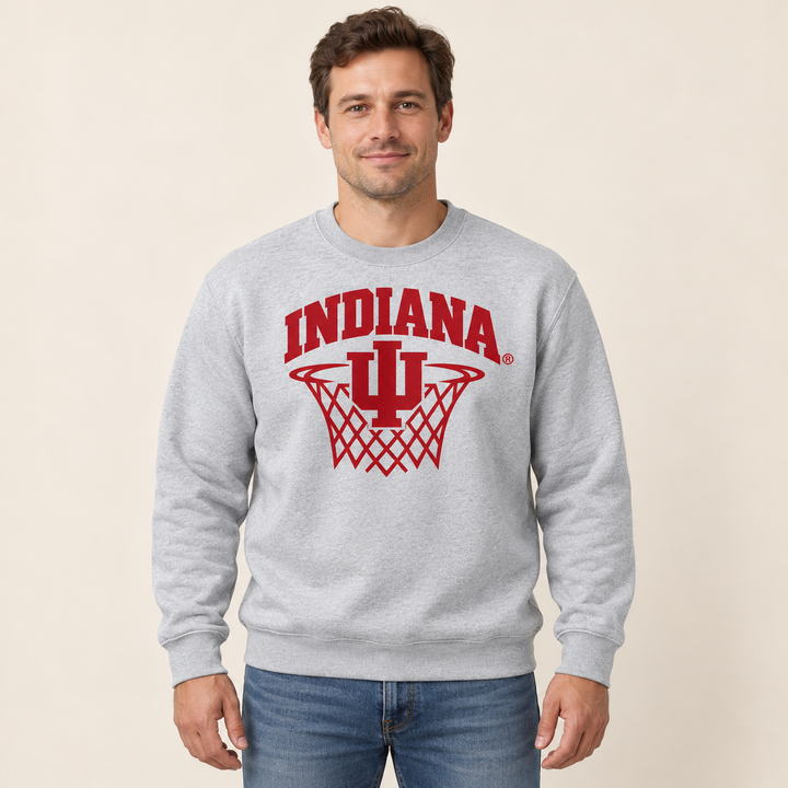 Indiana IU Basketball Hoop Crewneck
