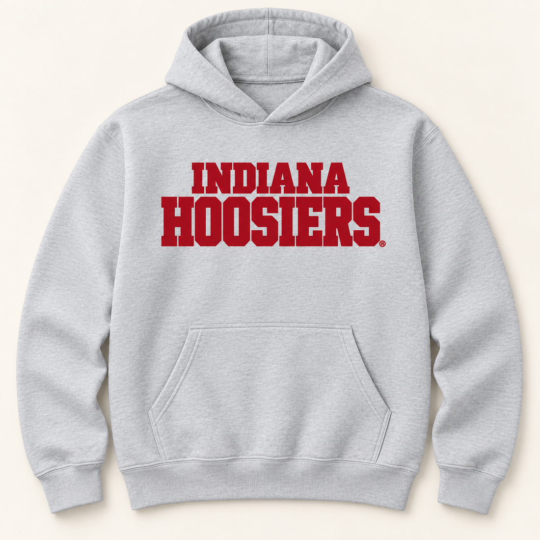 stacked indiana hoosiers Stacked Sport Gray Hoodie Draft garment mockup