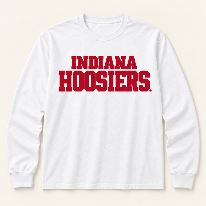 Stacked Indiana Hoosiers Long Sleeve T-Shirt