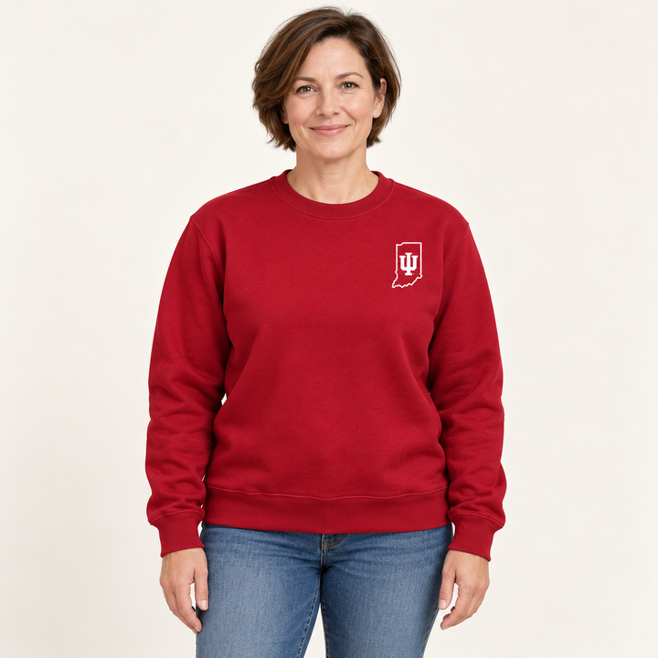 Indiana State IU Left Chest Crewneck