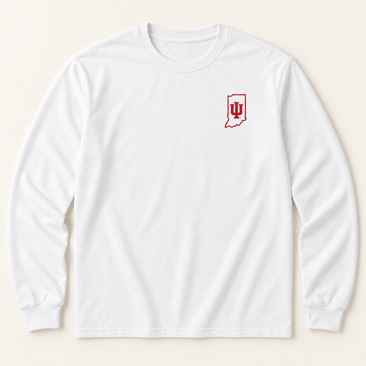 Indiana State IU Left Chest Long Sleeve T-Shirt