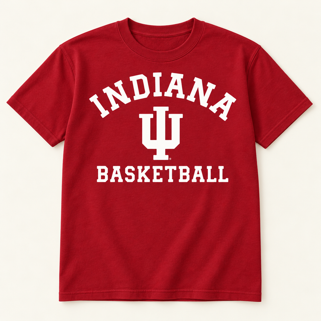 white indiana iu basketball Indiana IU Basketball Crimson Tee Draft garment mockup