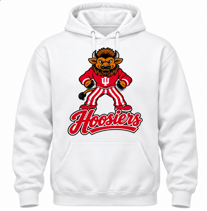 Big Bison on Hoosiers Hoodie