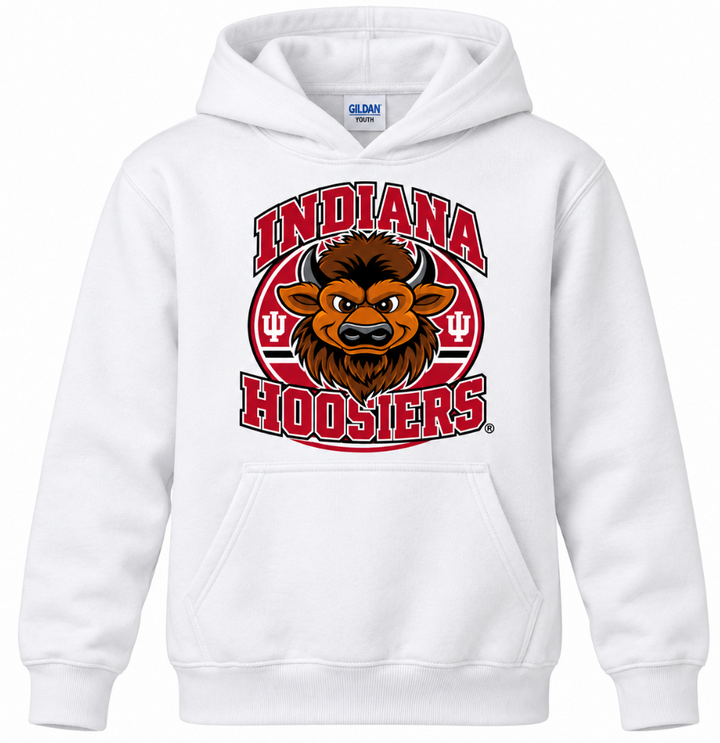 Big Bison Indiana Hoosiers Circle Youth Hoodie