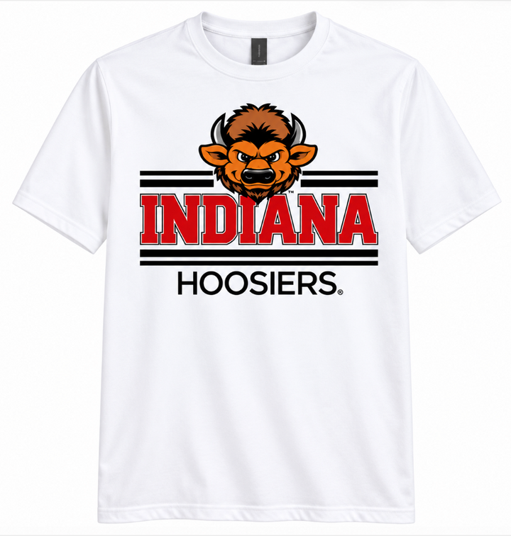 Indiana Hoosier Striped Big Bison T-Shirt