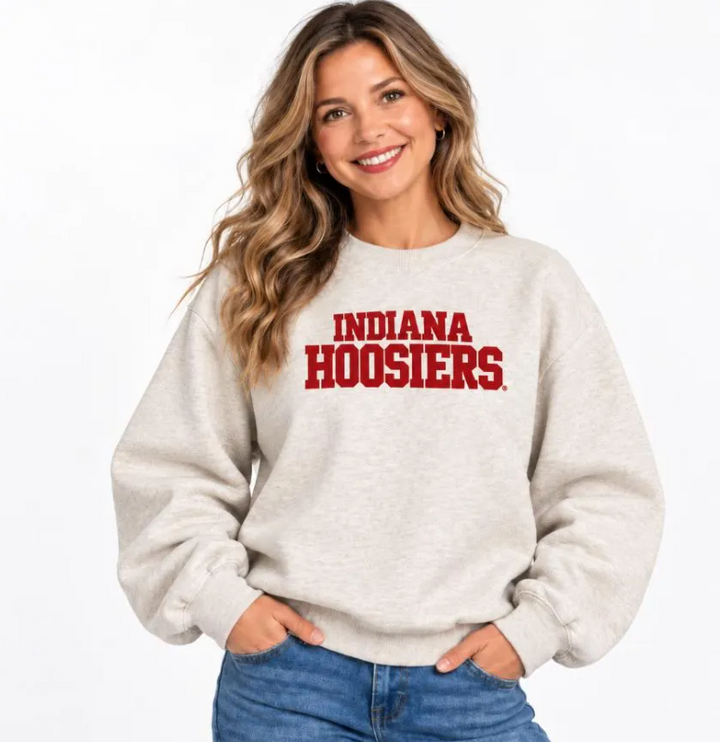 Indiana Hoosiers Women's Wide-Sleeve Crewneck