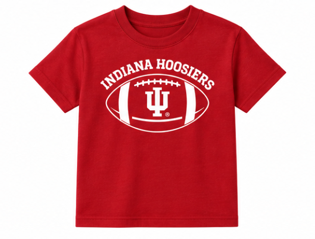 Hoosier Football Youth T-Shirt in Crimson