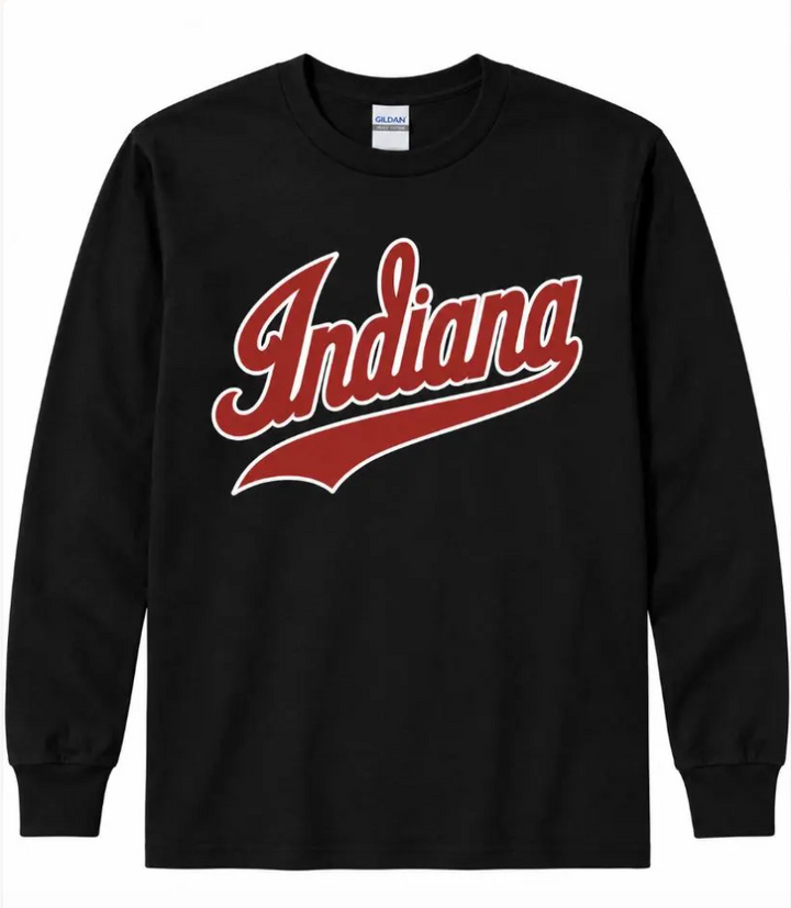 Script Indiana Long Sleeve T-Shirt