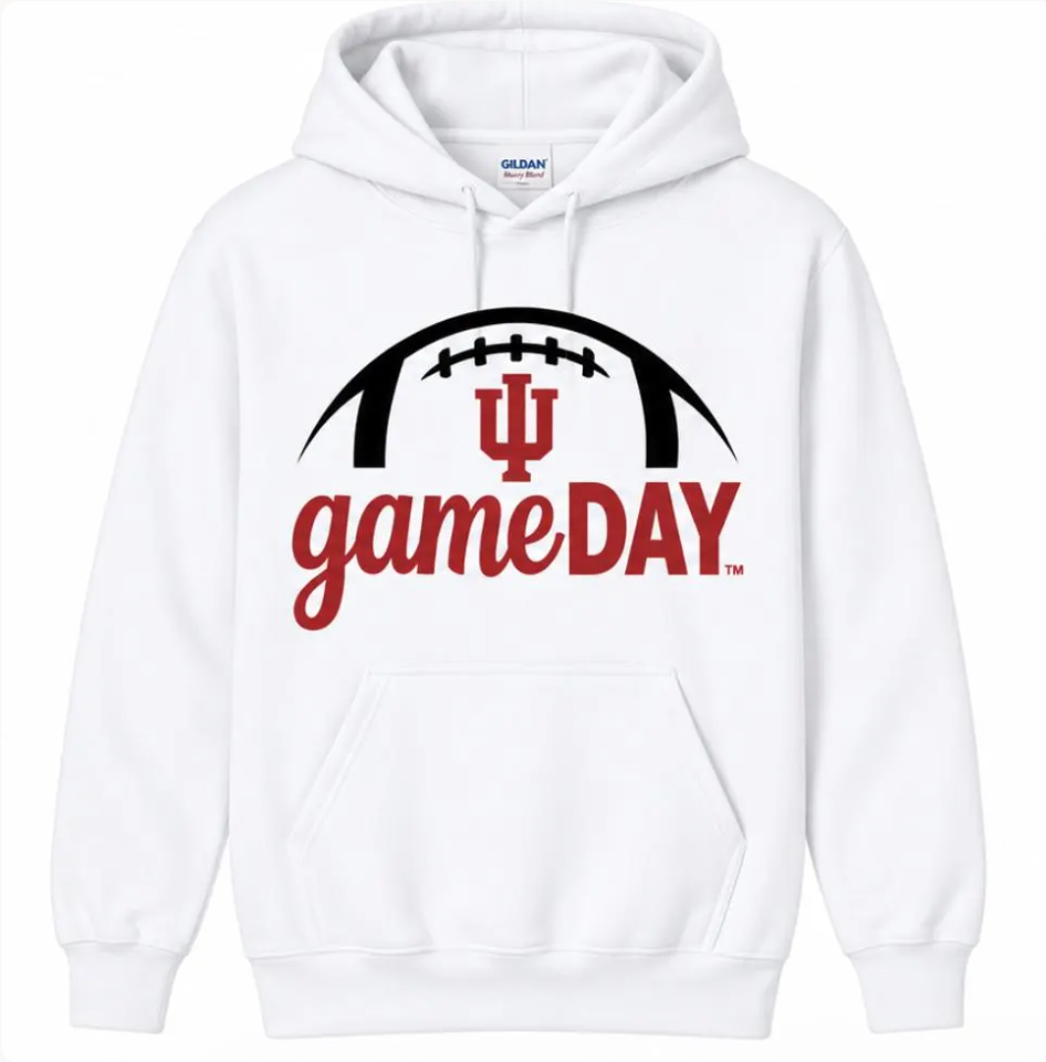 Gameday Football Laces adult white hoodie