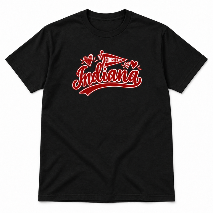 Indiana Hoosiers Pennant and Hearts Toddler T-Shirt