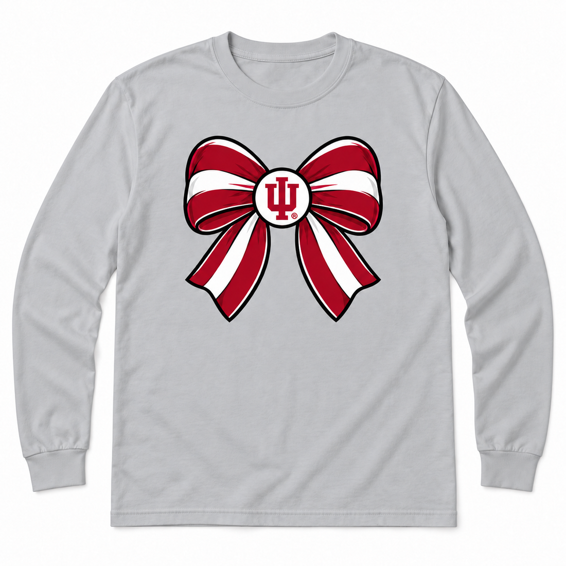 IU Bow longsleeve flatlay in Sport Gray