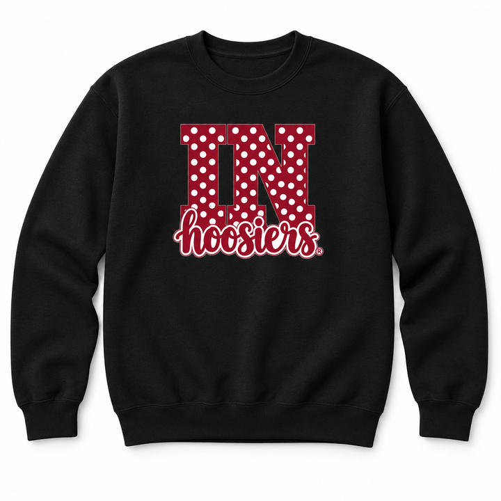 IN Polka Dot Hoosiers Toddler Crewneck